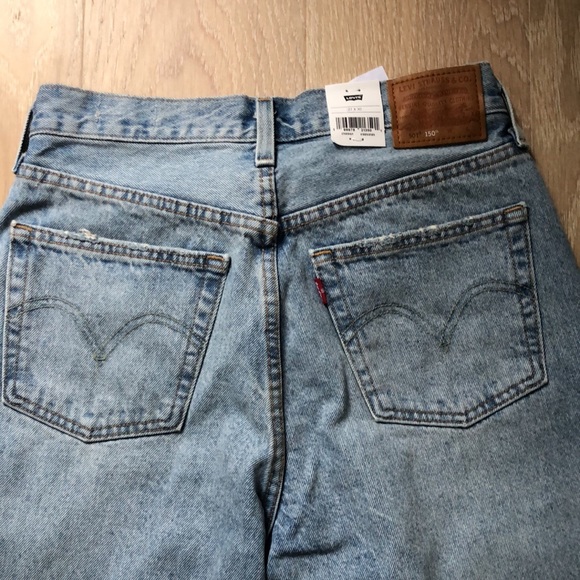 Levi's 501 High-Rise Straight-Leg Jeans Light Indigo Daisy  Patch Design Size 27 - Picture 13 of 13